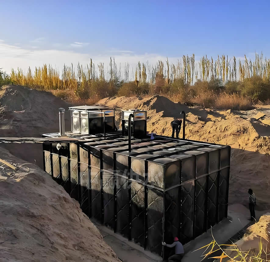 室外一體化消防供水泵站安裝于建筑室外綠化帶或地下空間，省地、易維護